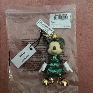 Baublebar Disney Mickey Mouse Christmas tree keychain bag charm